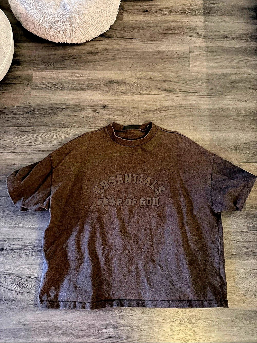 Fear of God Essentials Applique Logo T-Shirt Brown